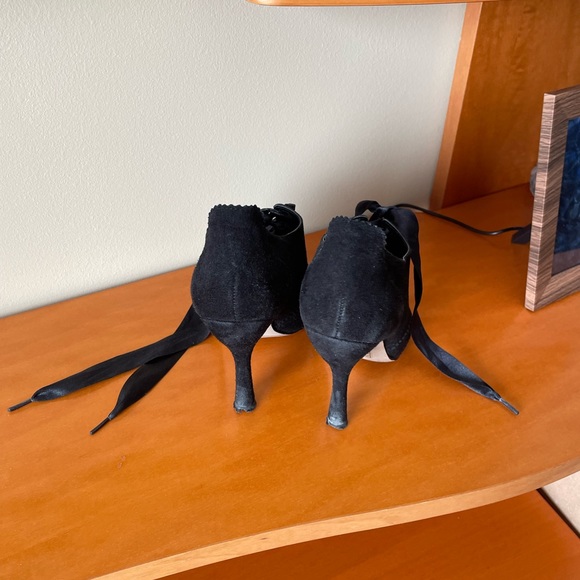 Nine West women shoes High heel black suede size 5 - Picture 4 of 6